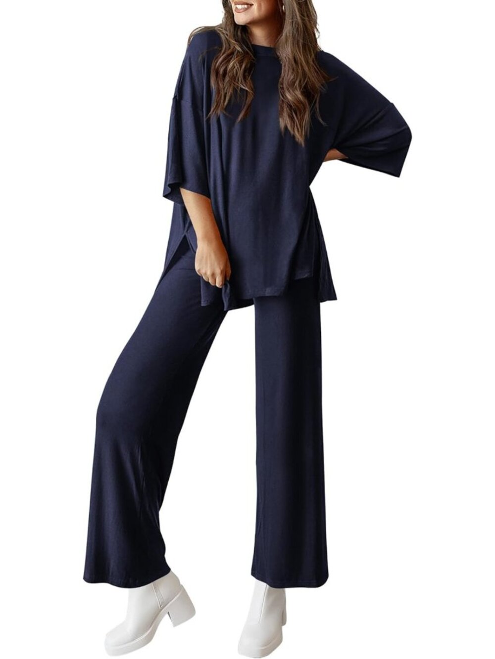 Chic Two-Piece Lounge Set for Women | Cozy Matching Outfit for Relaxation